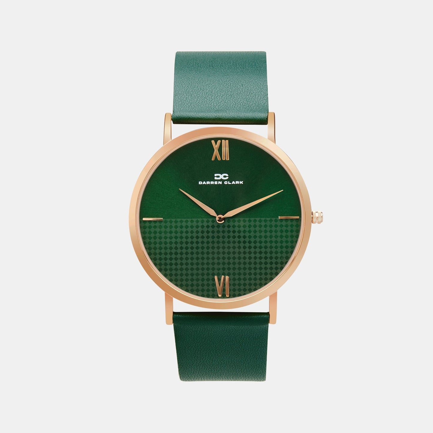 Men's Green Dial Analog Leather Watch 1005L-L0314