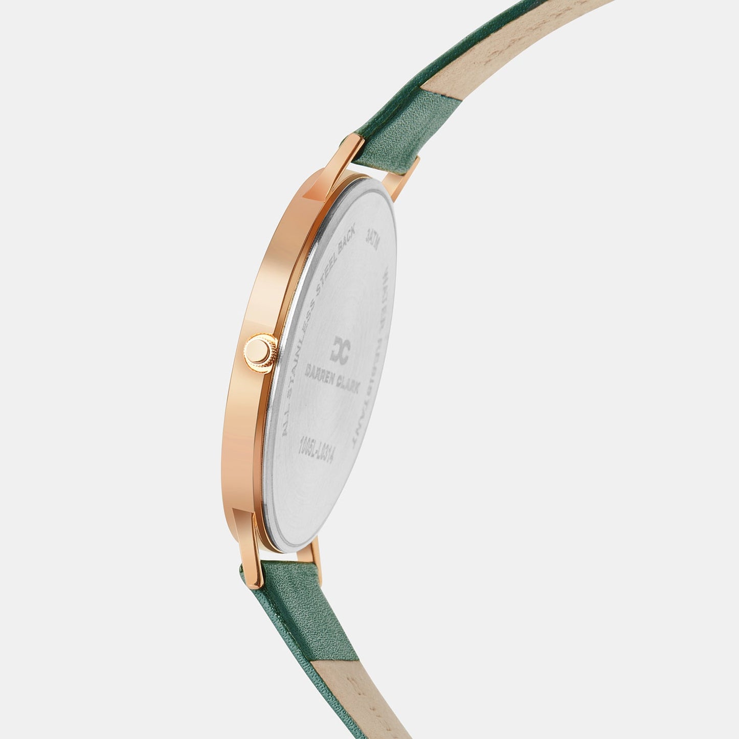 Men's Green Dial Analog Leather Watch 1005L-L0314