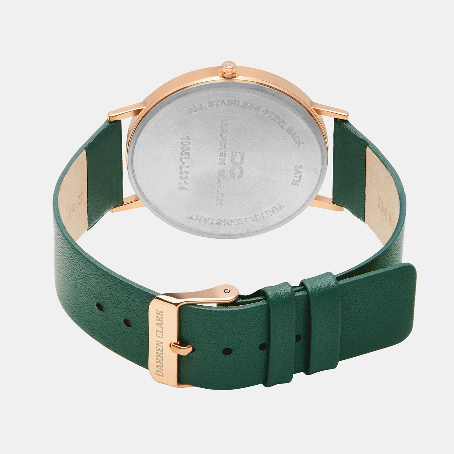Men's Green Dial Analog Leather Watch 1005L-L0314