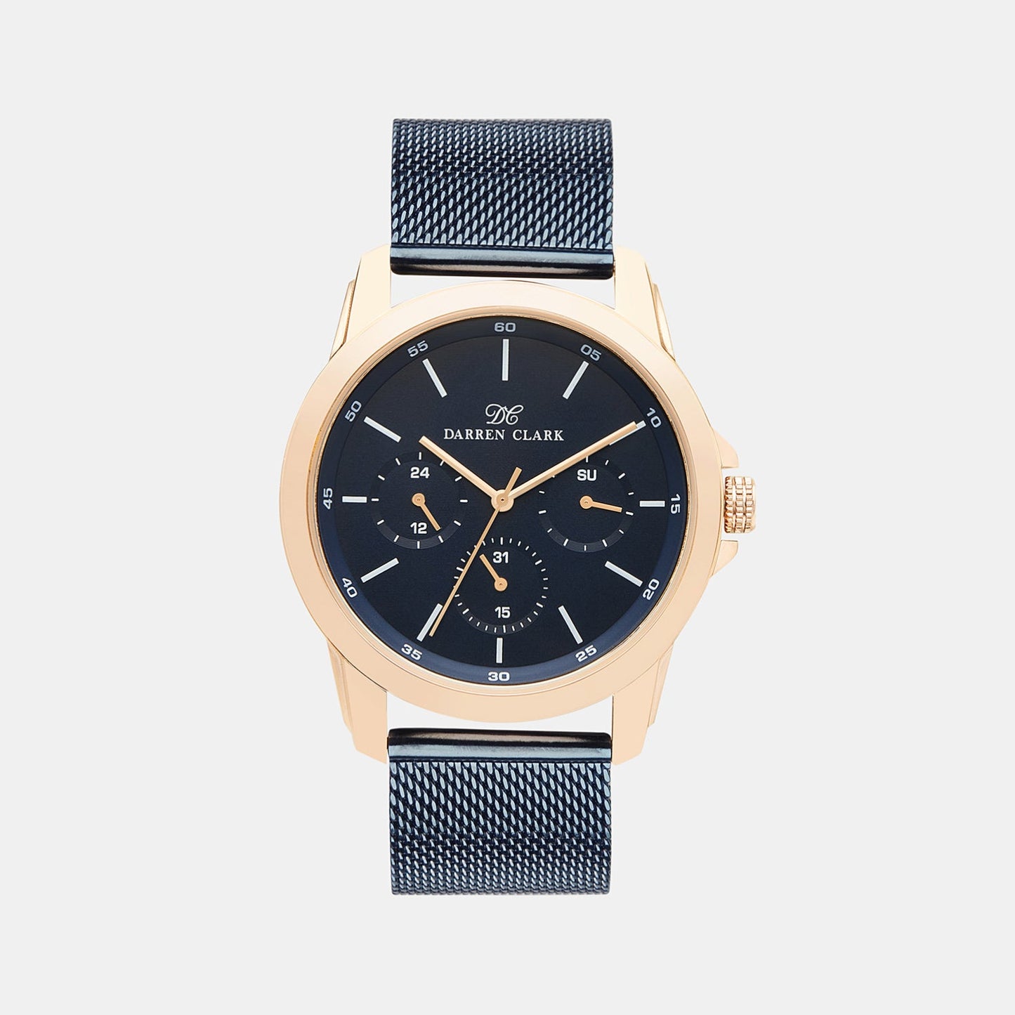 Men's Blue Chronograph Mesh Watch 1007G-E0305