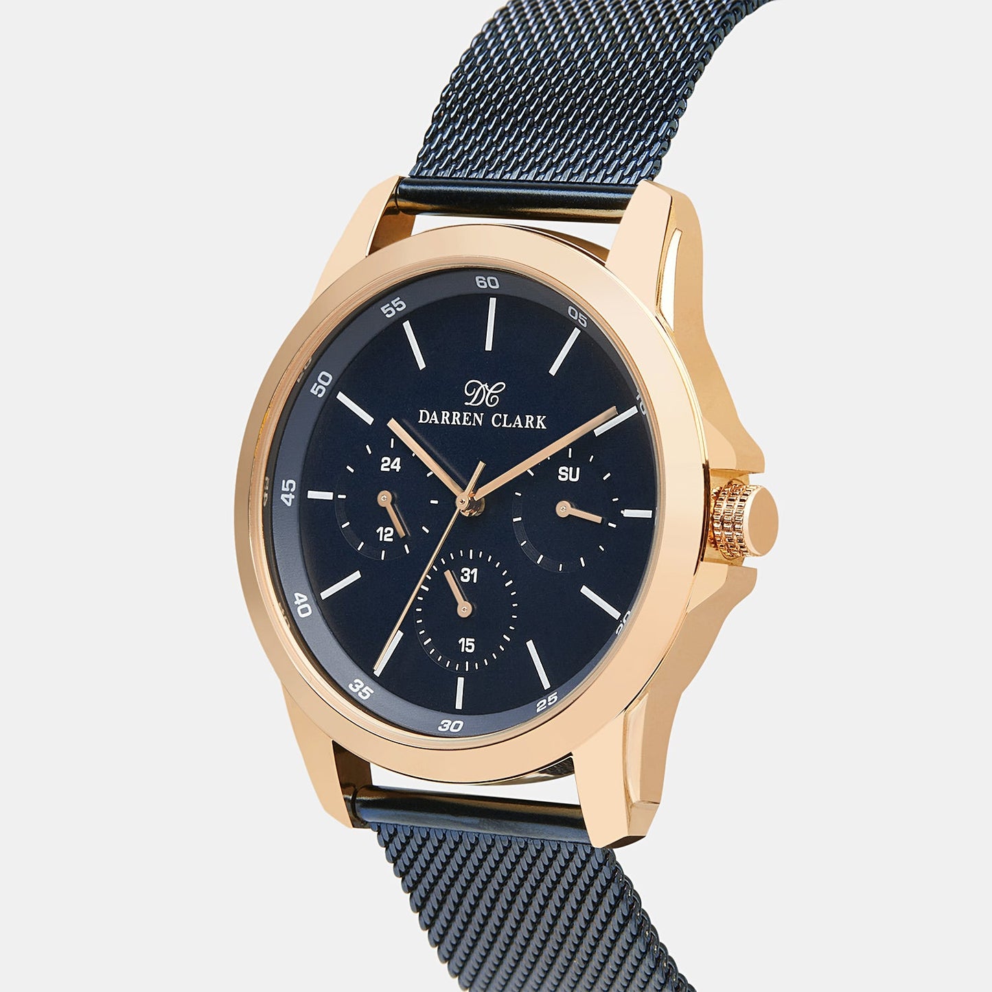 Men's Blue Chronograph Mesh Watch 1007G-E0305