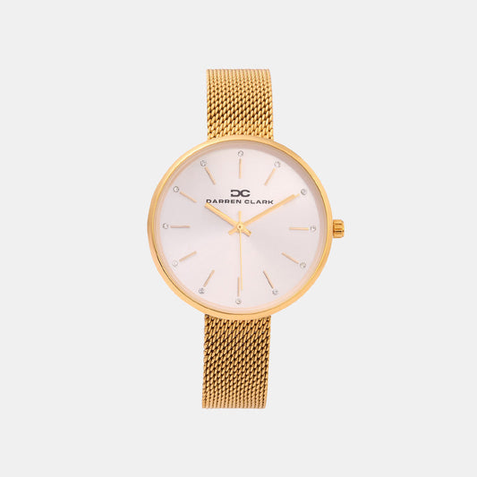 Women Quartz Silver Dial Analog Mesh Watch 2007B-E0203