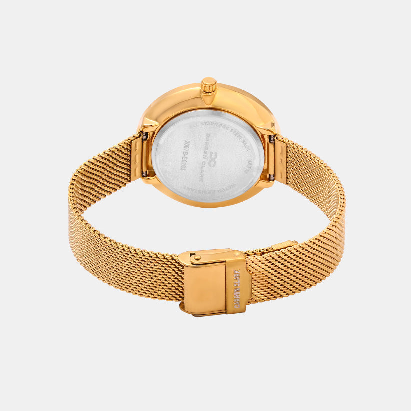 Women Quartz Silver Dial Analog Mesh Watch 2007B-E0203