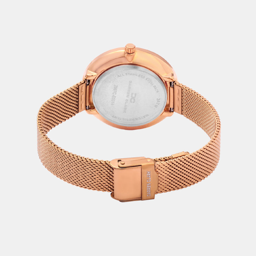 Women Quartz Green Dial Analog Mesh Watch 2007C-E0314