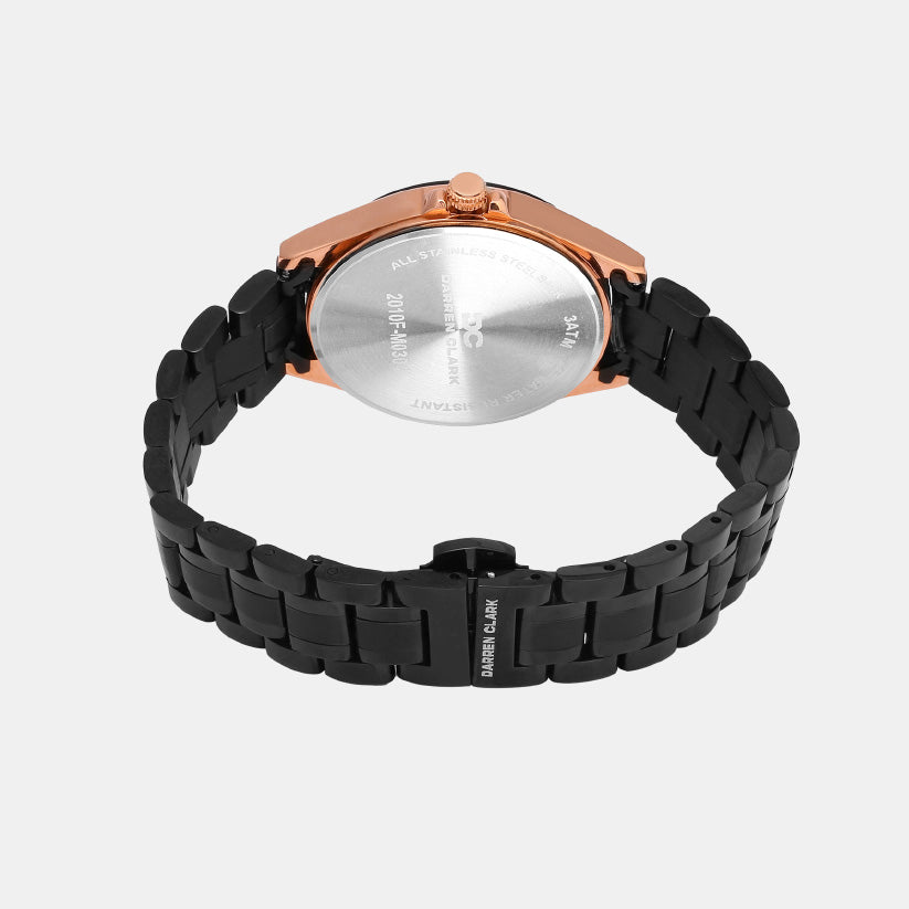 Women Quartz Black Dial Multi-Function Metal Watch 2010F-M0304