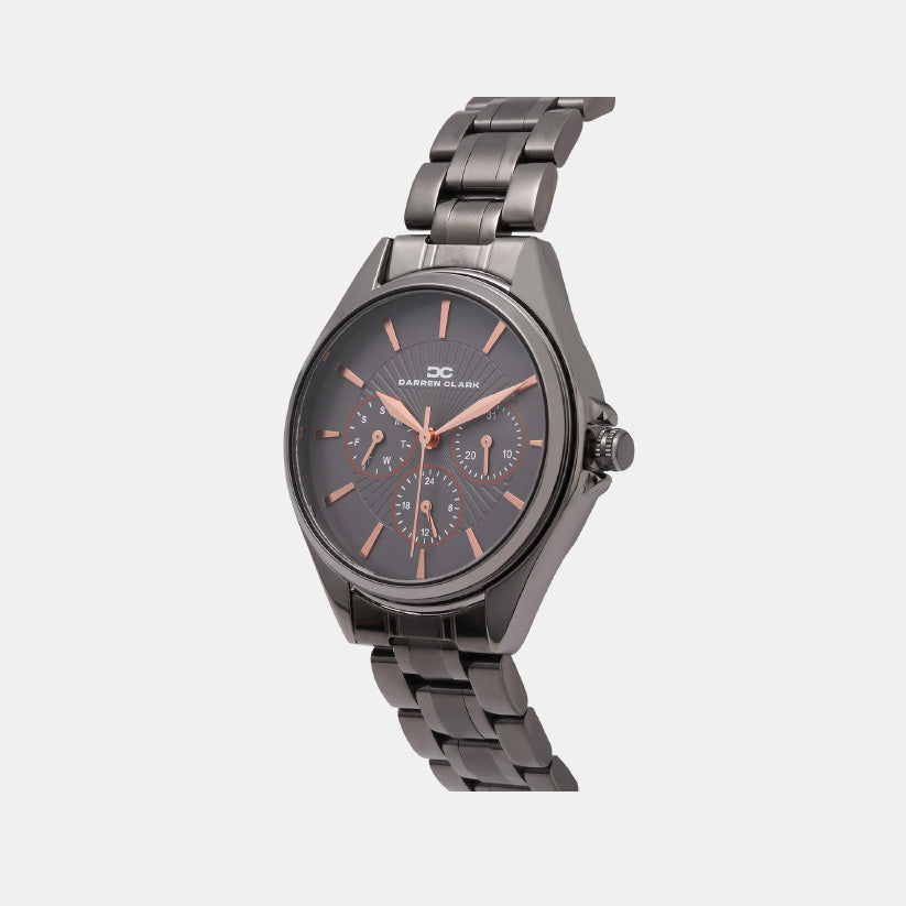 Women Quartz Grey Dial Multi-Function Metal Watch 2010J-M0815