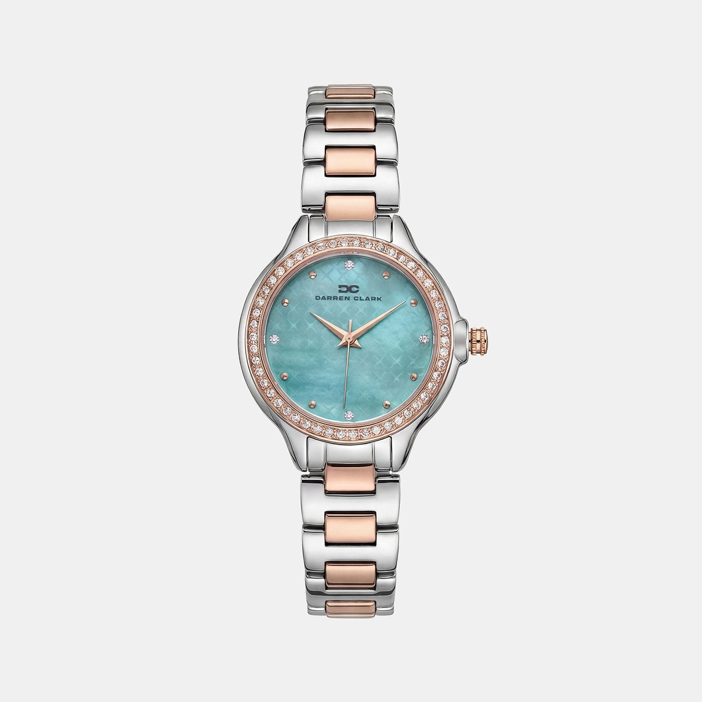 Women Quartz Blue Dial Analog Metal Watch 2015E-M1317