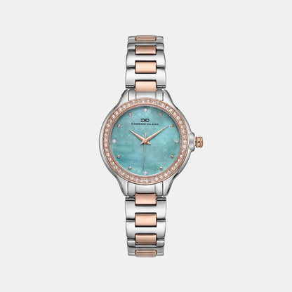 Women Quartz Blue Dial Analog Metal Watch 2015E-M1317