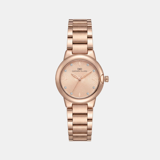 Women Quartz Rose Gold Dial Analog Metal Watch 2016C-M0307
