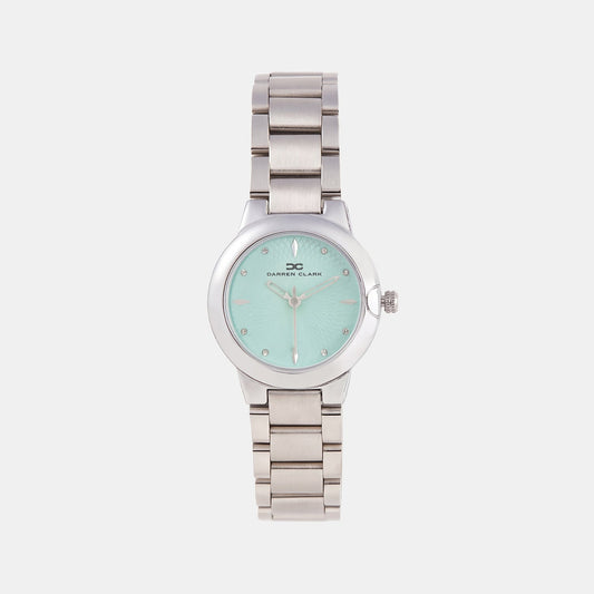 Women Quartz Green Dial Analog Metal Watch 2016A-M0117