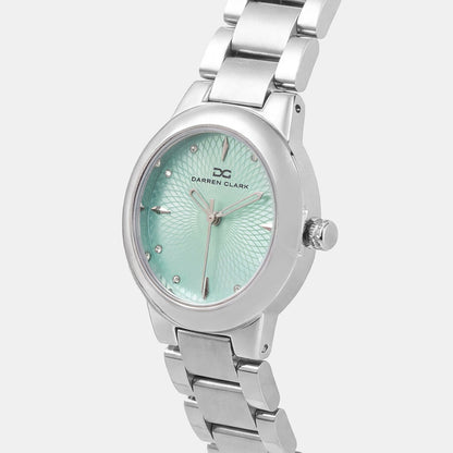 Women Quartz Green Dial Analog Metal Watch 2016A-M0117