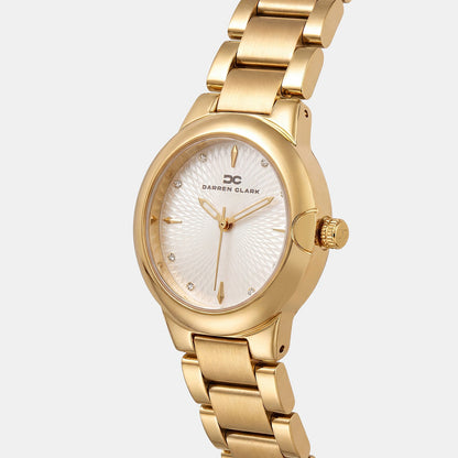 Women Quartz Silver Dial Analog Metal Watch 2016B-M0203