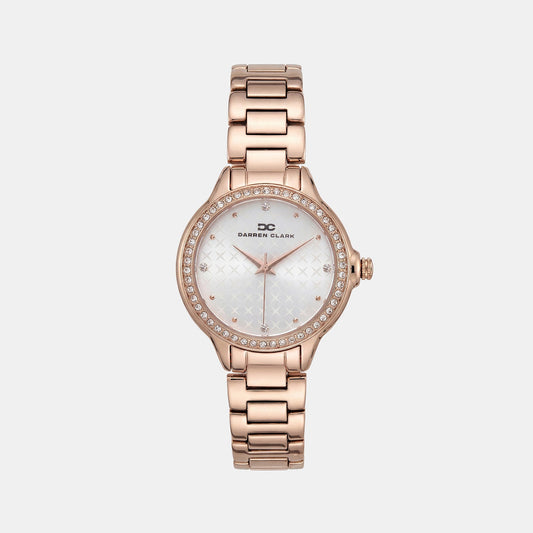 Women Quartz Silver Dial Analog Metal Watch 2015C-M0303