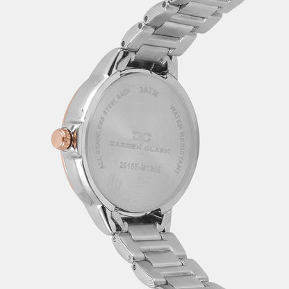 Women Quartz Grey Dial Analog Metal Watch 2015E-M1305