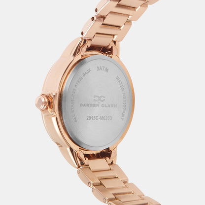 Women Quartz Silver Dial Analog Metal Watch 2015C-M0303