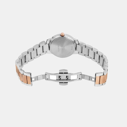 Women Quartz Green Dial Analog Metal Watch 2016E-M1314