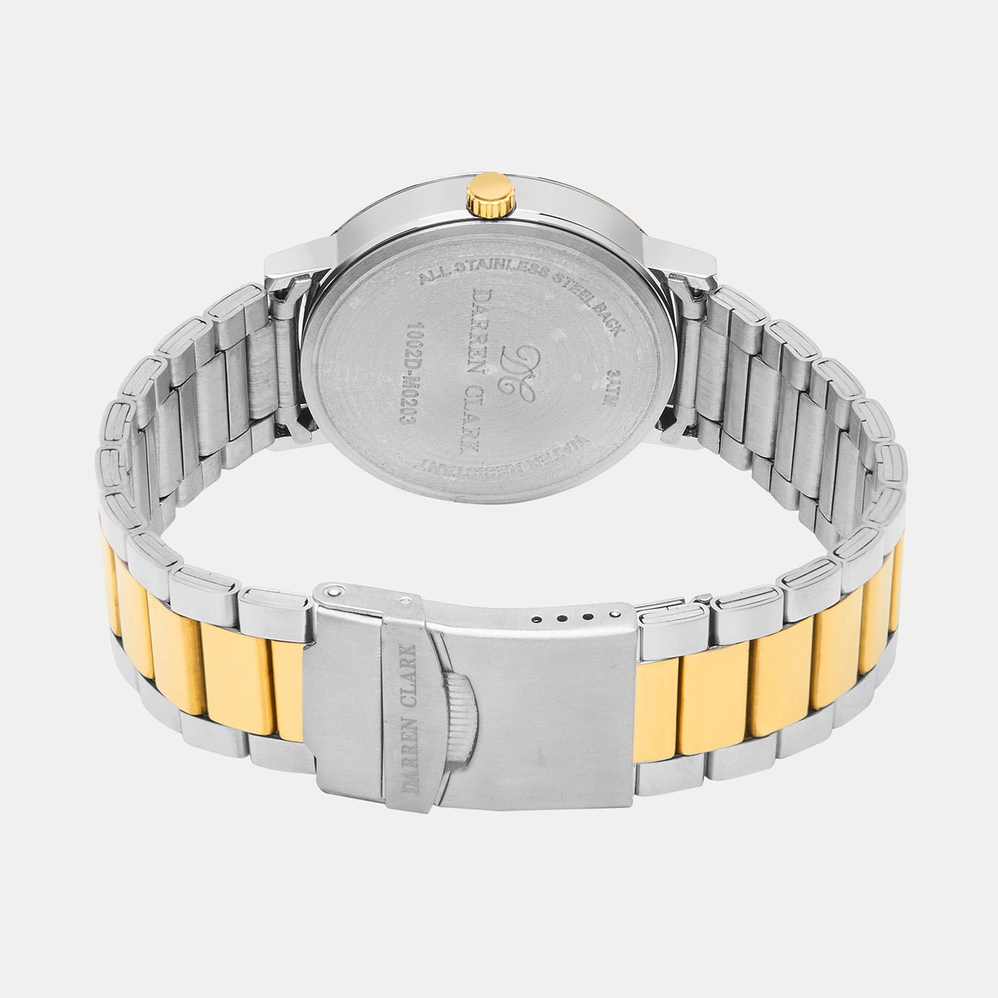 Men's Gold two tone Analog Stainless Steel Watch 1002D-M0203