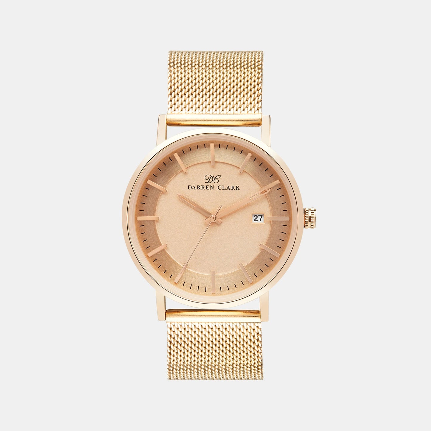 Men's Rose Gold Analog Mesh Watch 1004C-E0307