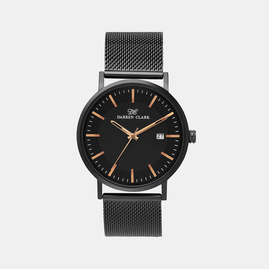 Men's Black Analog Mesh Watch 1004F-E0404