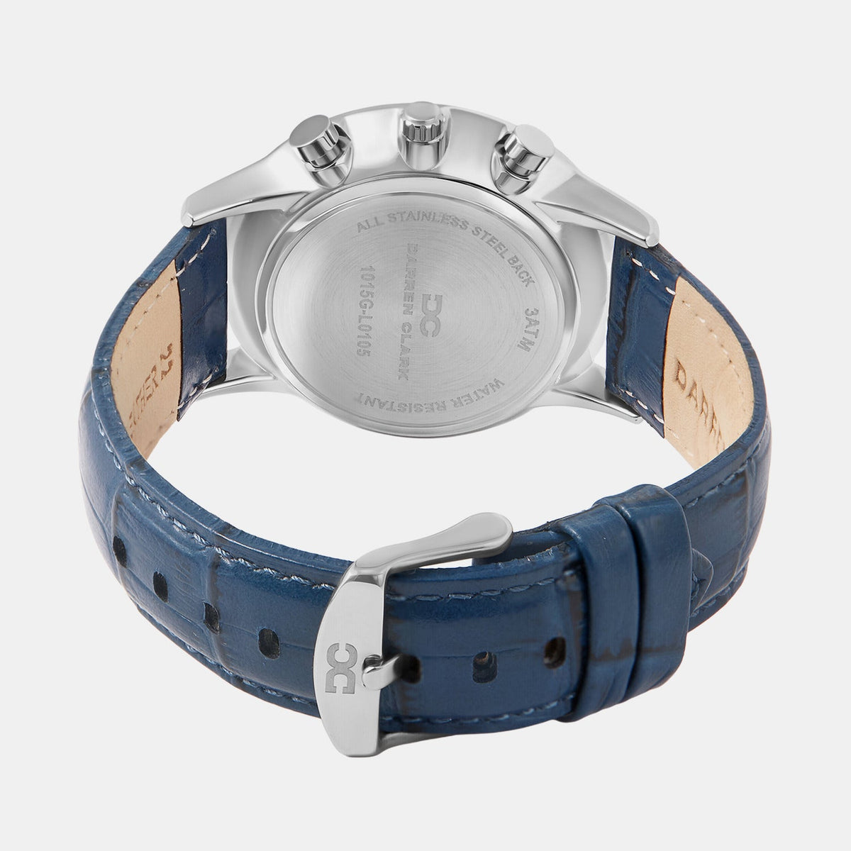 Men Quartz Blue Dial Chronograph Leather Watch 1015G-L0105