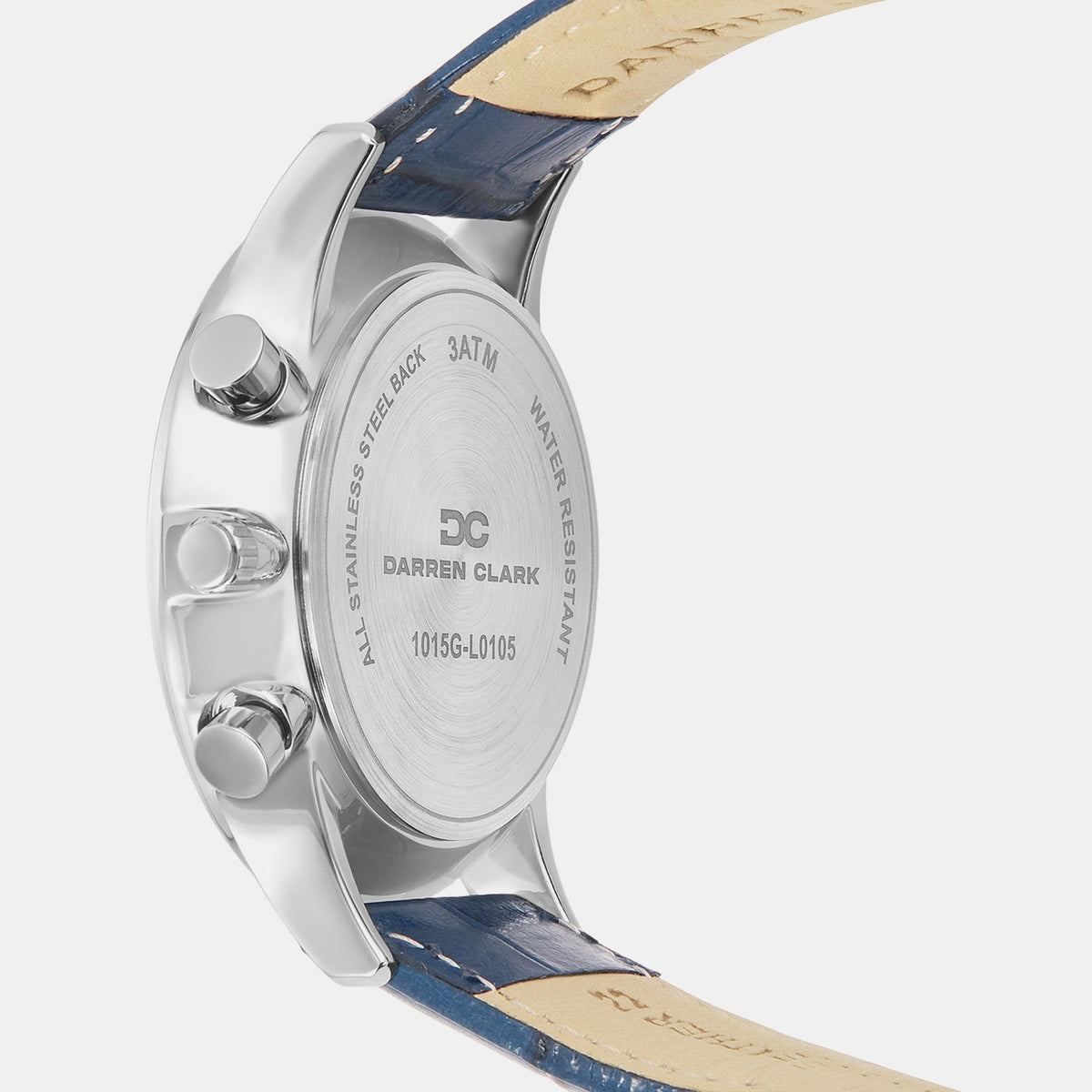 Men Quartz Blue Dial Chronograph Leather Watch 1015G-L0105