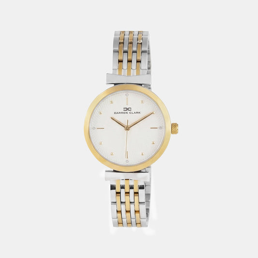Women Quartz Silver Dial Analog Metal Watch 2013D-M1203