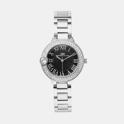 Women Quartz Black Dial Analog Metal Watch 2017A-M0104