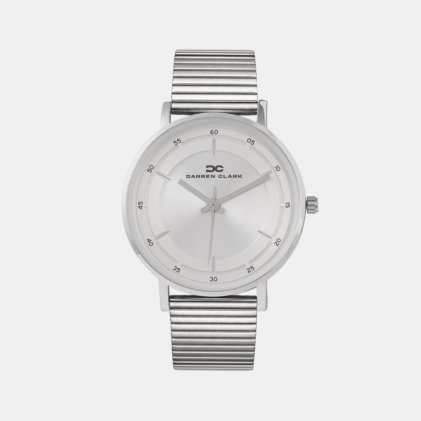 Men Quartz Silver Dial Analog Stainless Steel Watch 1013C-E0103