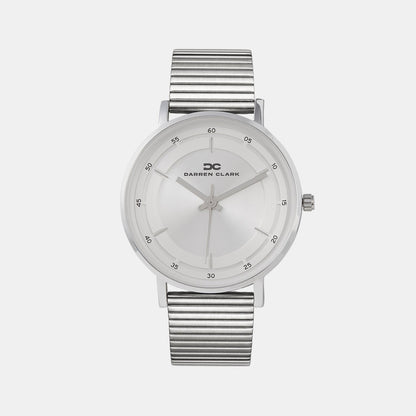 Men Quartz Silver Dial Analog Stainless Steel Watch 1013C-E0103