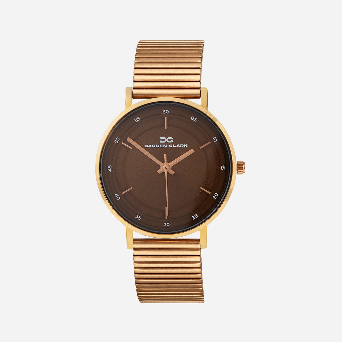 Men Quartz Brown Dial Analog Stainless Steel Watch 1013C-E0306