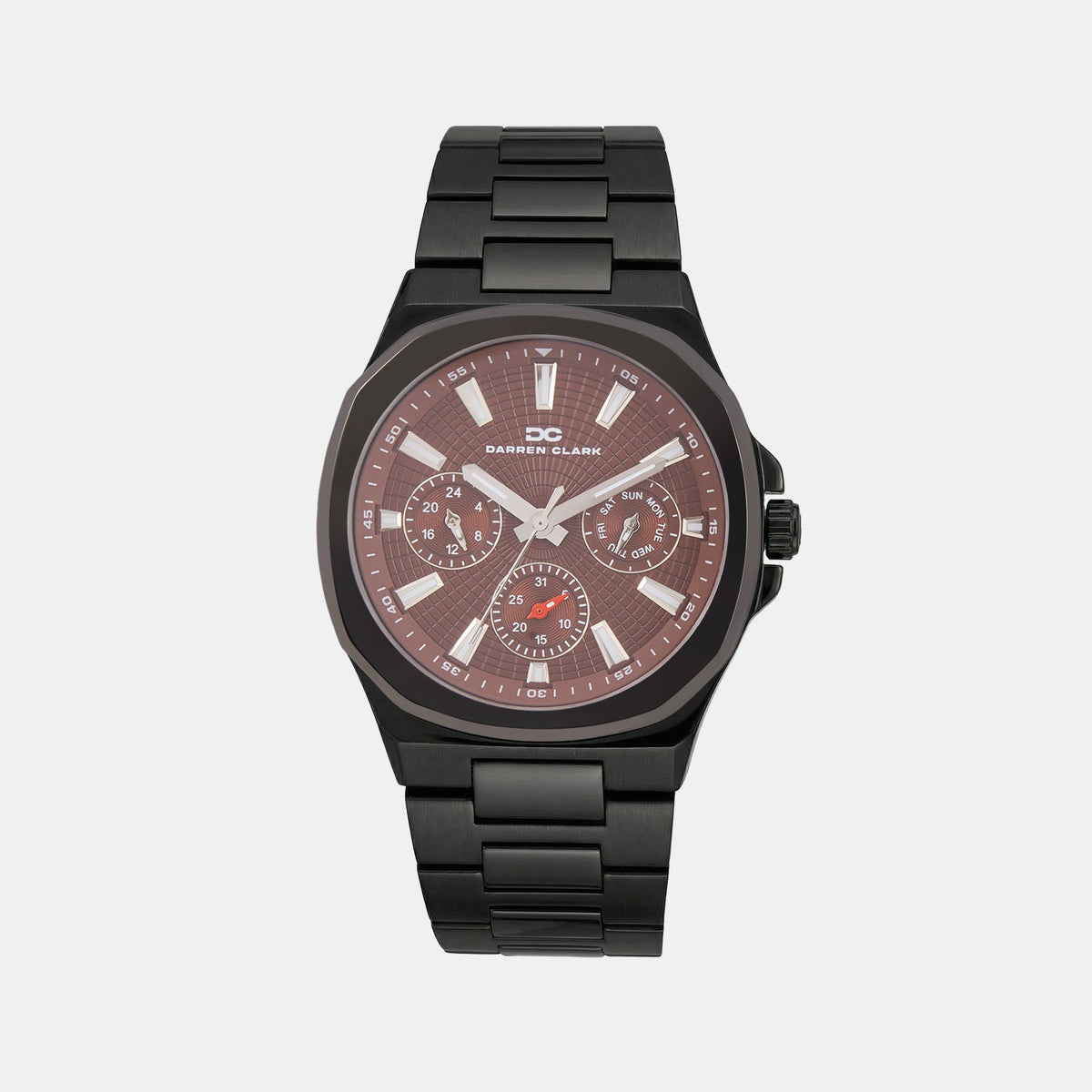 Men Quartz Brown Dial Analog Metal Watch 1016F-M0406