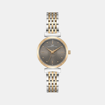 Women Quartz Grey Dial Analog Metal Watch 2013E-M1315