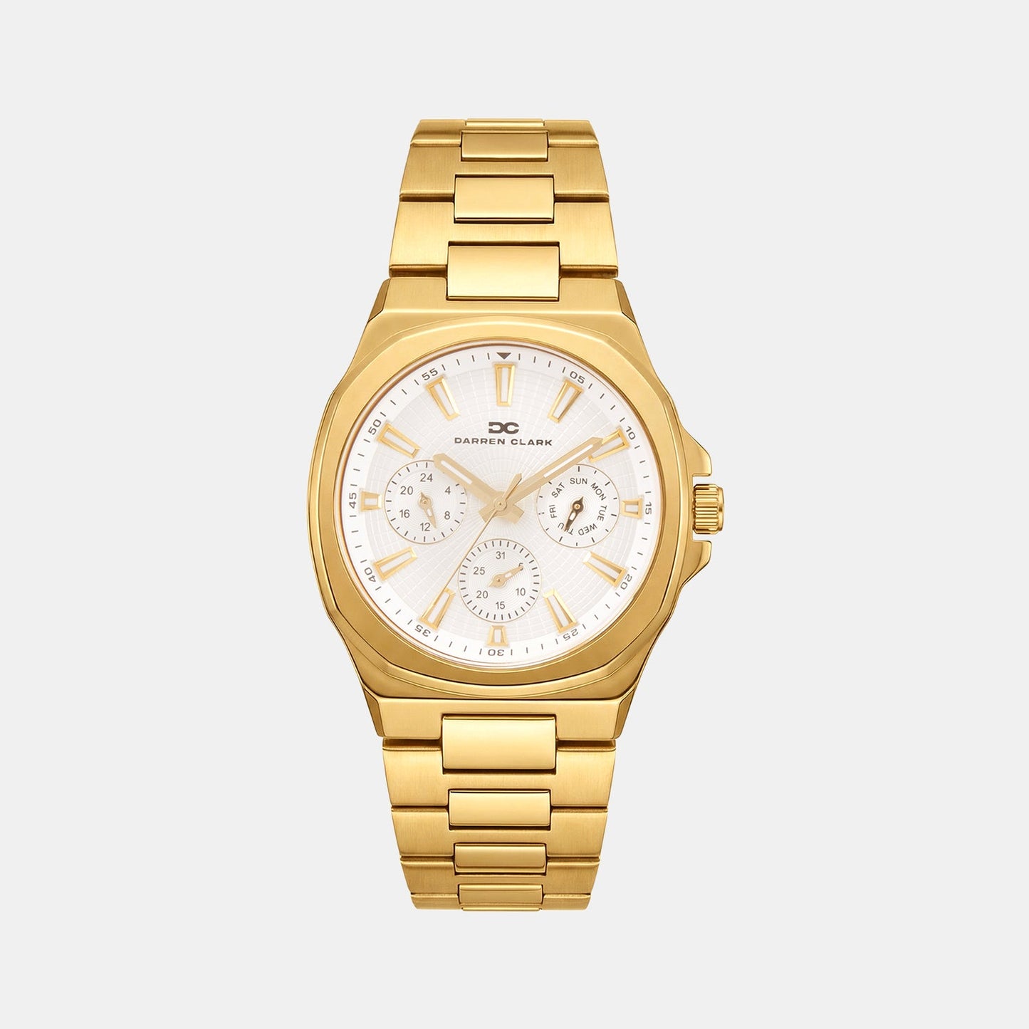 Men Quartz Silver Dial Analog Metal Watch 1016B-M0203