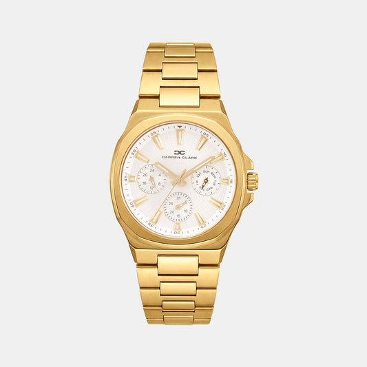 Men Quartz Silver Dial Analog Metal Watch 1016B-M0203