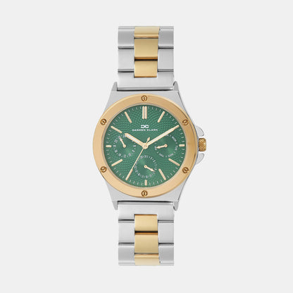 Men Quartz Green Dial Multi-Function Metal Watch 1017D-M1214