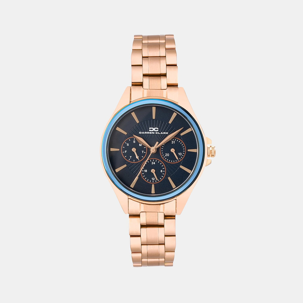Women Quartz Blue Dial Analog Metal Watch 2010G-M0305
