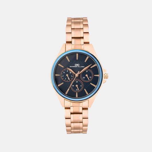 Women Quartz Blue Dial Analog Metal Watch 2010G-M0305