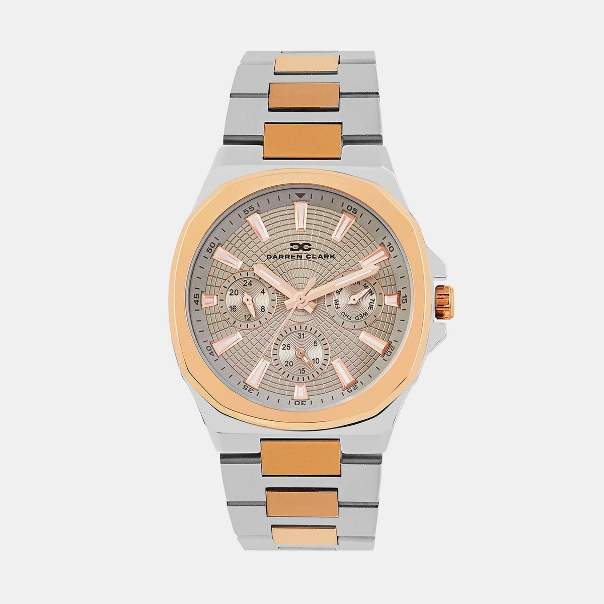Men Quartz Grey Dial Multi-Function Metal Watch 1016E-M1315