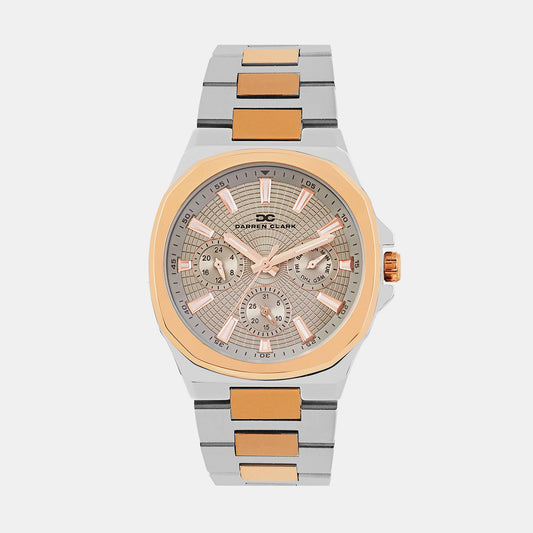 Men Quartz Grey Dial Multi-Function Metal Watch 1016E-M1315