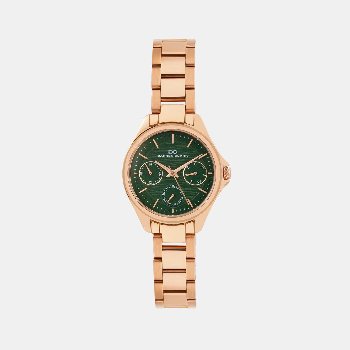 Women Quartz Green Dial Analog Metal Watch 2012C-M0314