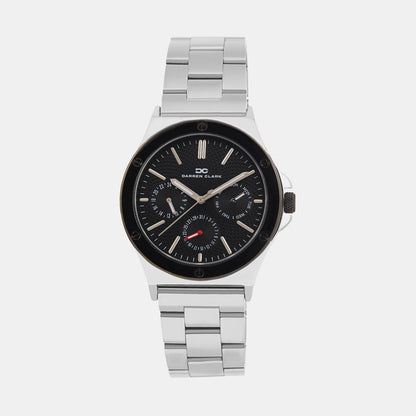Men Quartz Black Dial Multi-Function Metal Watch 1017A-M0104