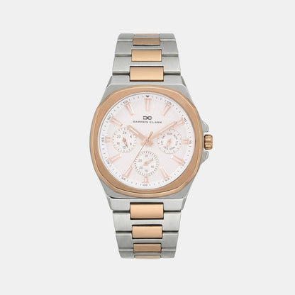 Men Quartz Silver Dial Analog Metal Watch 1016E-M1303