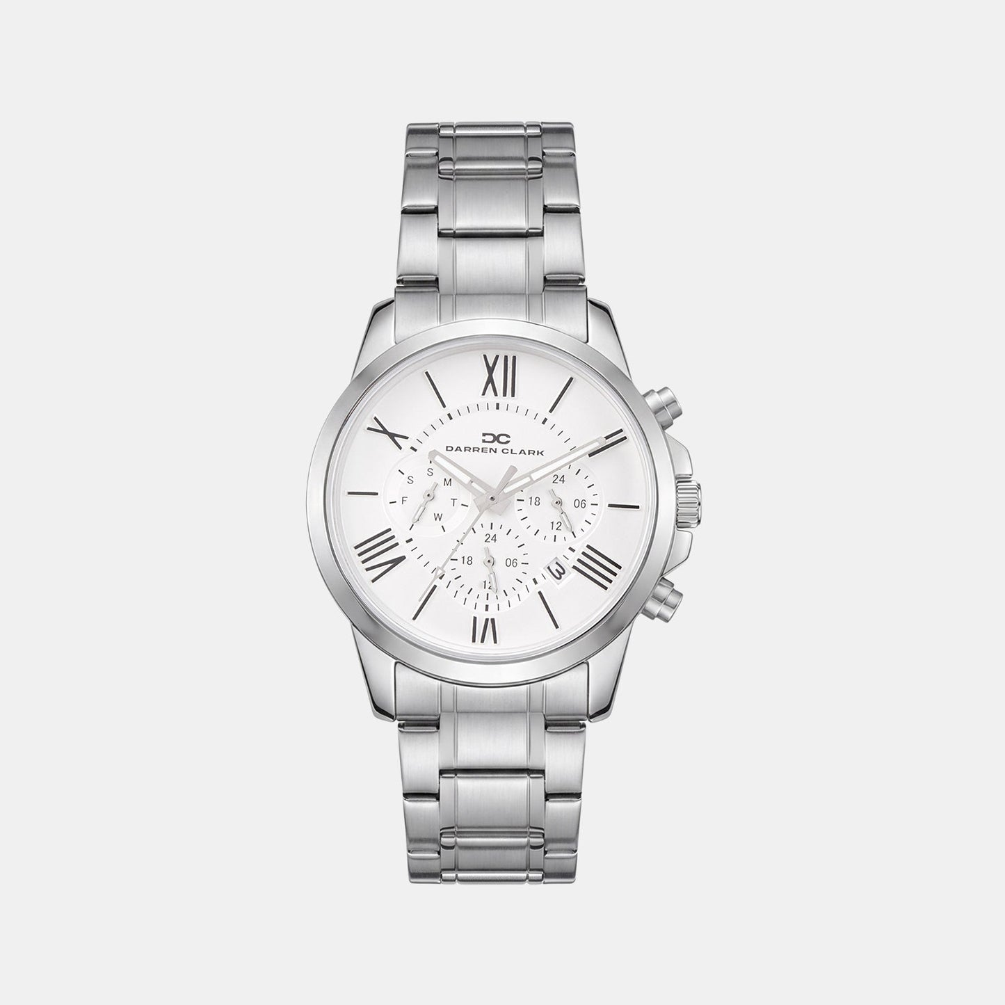 Men Quartz Silver Dial Multi-Function Metal Watch 1009A-M0102