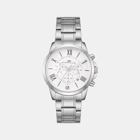 Men Quartz Silver Dial Multi-Function Metal Watch 1009A-M0102