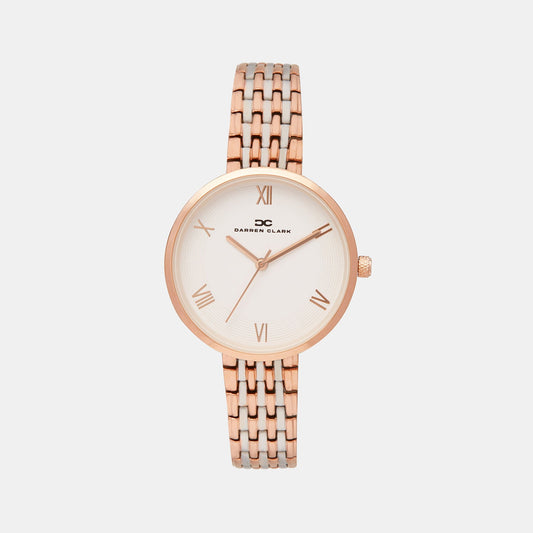 Women's Rose Gold Analog Stainless Steel Watch 2004N-C0302