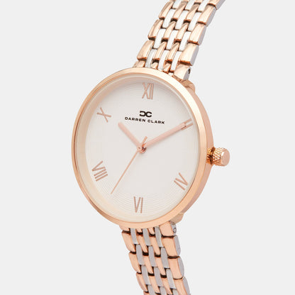 Women's Rose Gold Analog Stainless Steel Watch 2004N-C0302