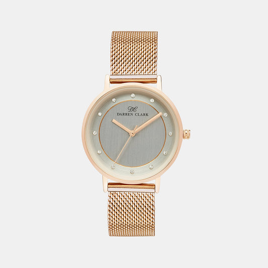 Women's Rose Gold Analog Mesh Watch 2005C-E0303