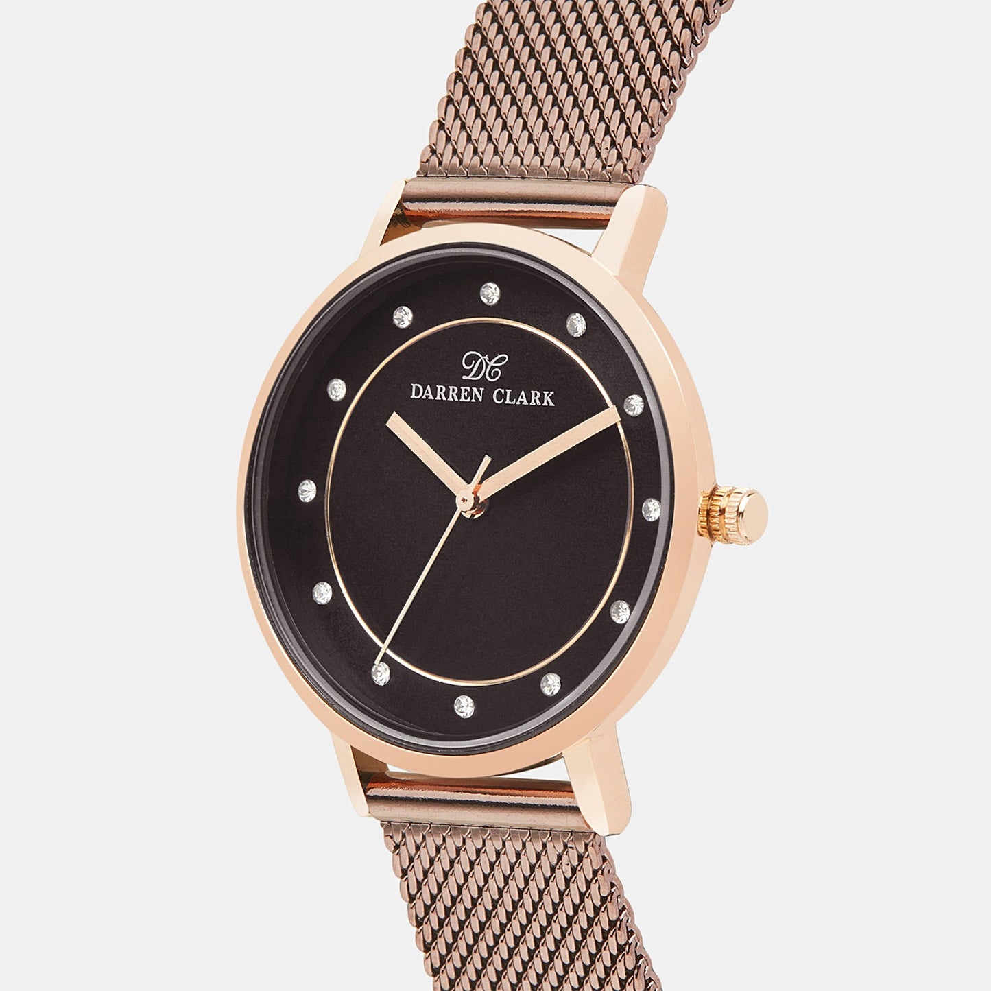 Women's Rose Gold Analog Mesh Watch 2005H-E0306