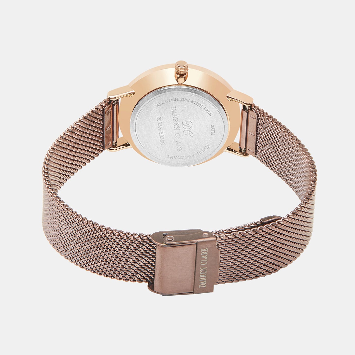 Women's Rose Gold Analog Mesh Watch 2005H-E0306