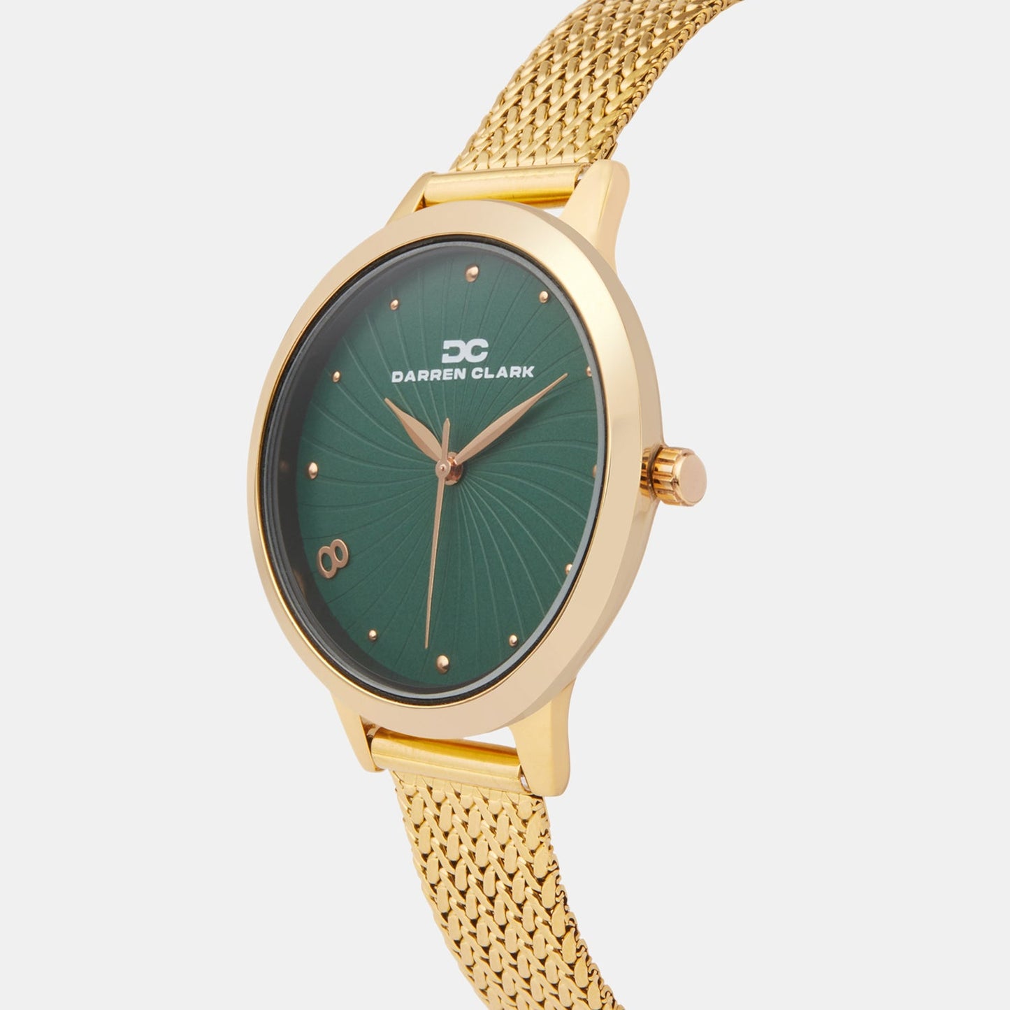 Women Quartz Green Dial Analog Mesh Watch 2006C-E0314